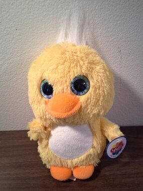 New w/ Tag Nanco Yellow Duck Chick Soft Plush with Blue Glitter Eyes Easter